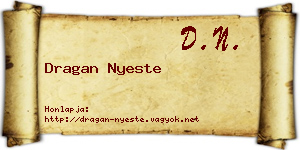 Dragan Nyeste névjegykártya